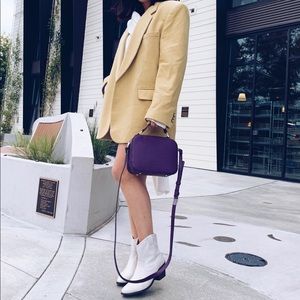 Yellow wool blend  jacket.